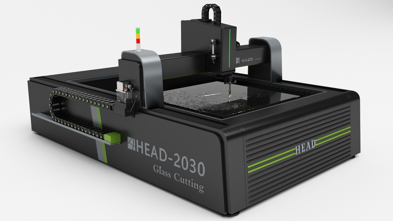 Máquina cortadora de vidrio laminada con chorro de agua de diseño HEAD NEW de bajo costo